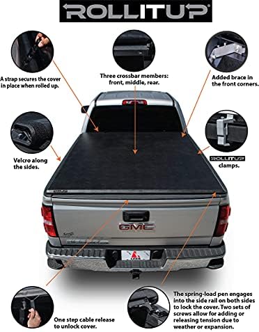 Leer Rollitup | מתאים 2015-2022 GM Chevy Colorado/GMC קניון עם אורך מיטה בגודל 6'2 אינץ